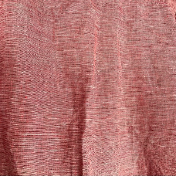 Orvis Red Linen Short Sleeve Button Down - Picture 5 of 8